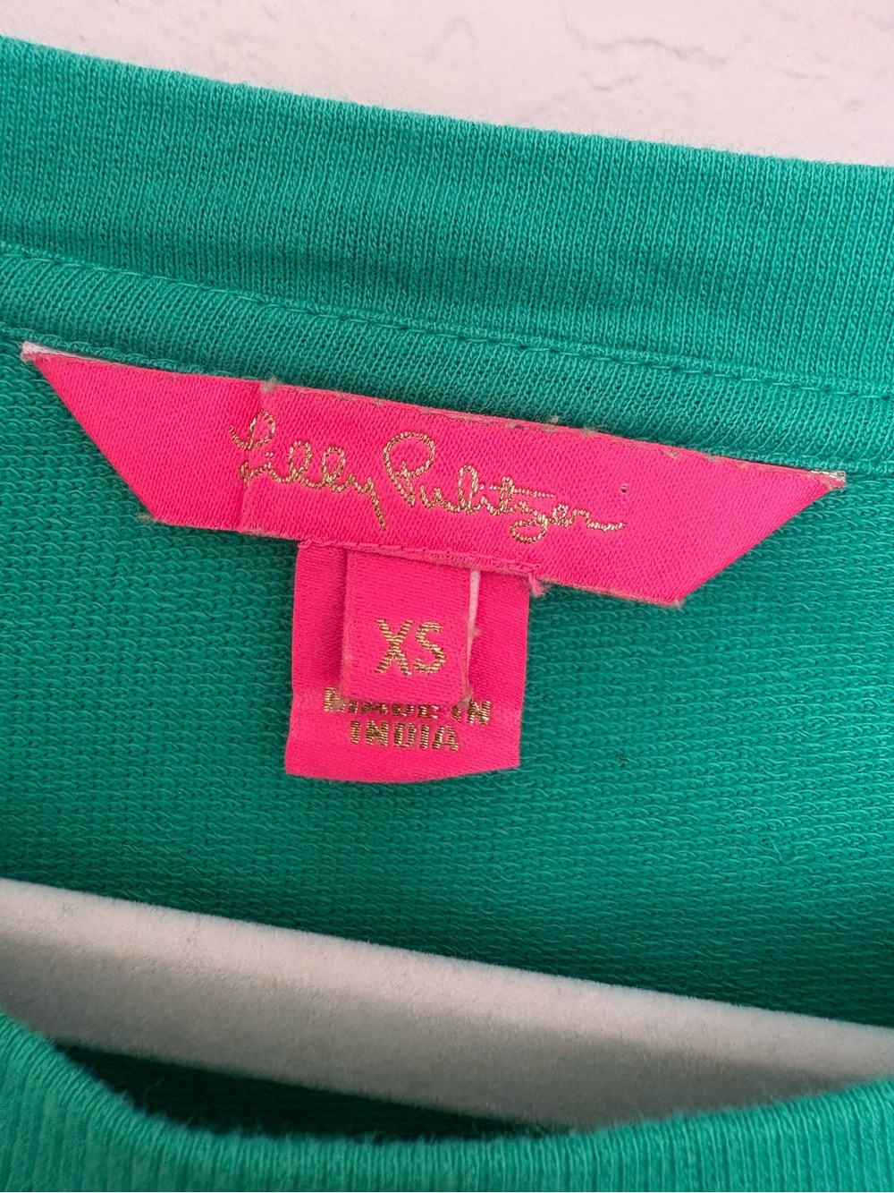 Lilly Pulitzer Rami Festive Green Sequined Beaded Cotton Sweatshirt - Picture 4 of 4